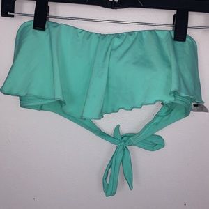 Pacsun teal strapless bathing suit top